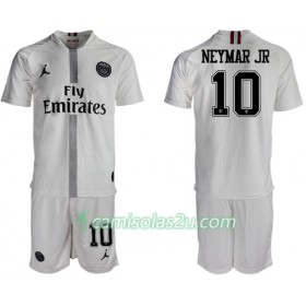 Camisolas de Futebol Paris Saint-Germain Neymar Jr 10 Jodan Branco Criança Equipamento 3ª 2018/19 Manga Curta